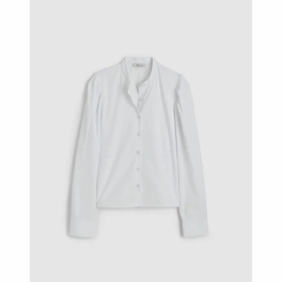 NWT! Madewell - Puff-Sleeve Button-Up Shirt - White - Size Extra Small (XS) - Picture 6 of 8